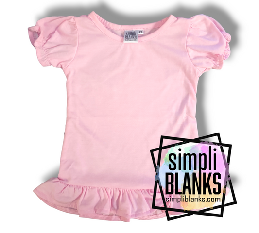PINK GIRLS RUFFLED SHIRT