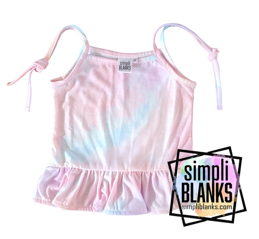 Girls Ruffled Tank Top (Cotton Candy)