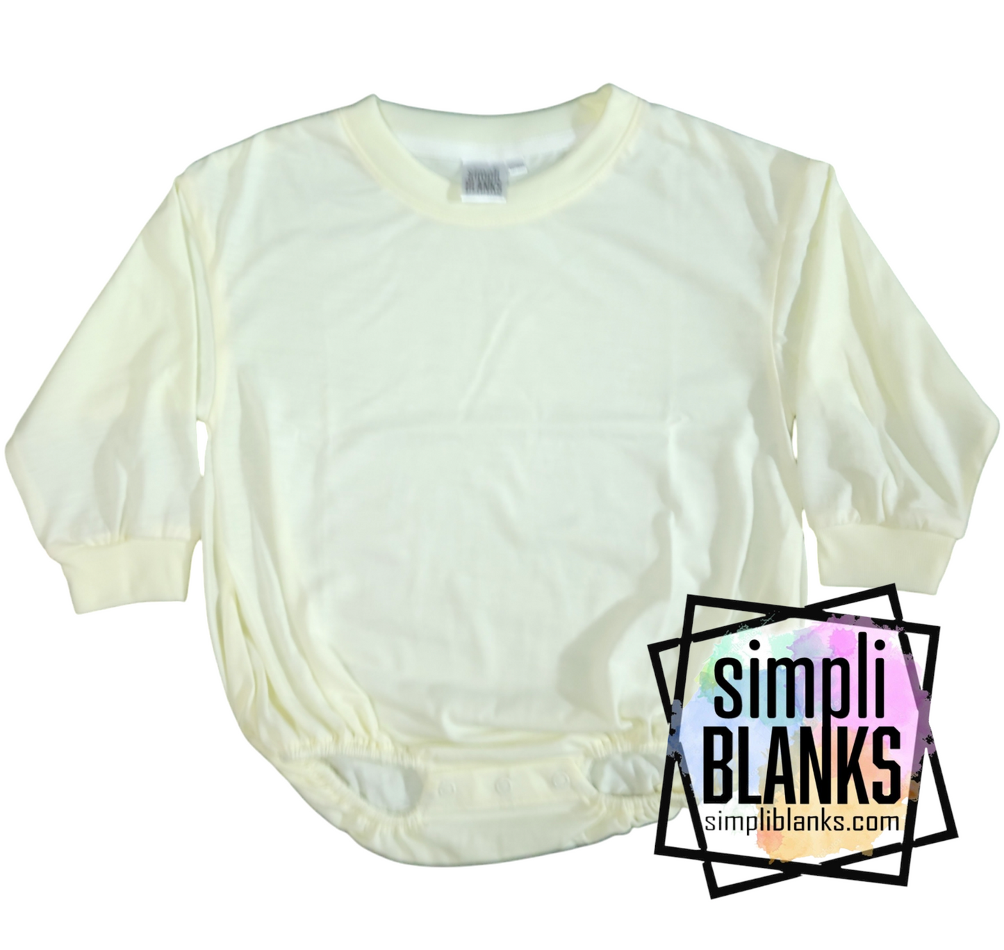LSBBR-Long Sleeve Baggy Baby Romper (Cream)