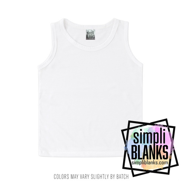 TT- WHITE SUBLIMATION TANK TOP (TODDLER & YOUTH)