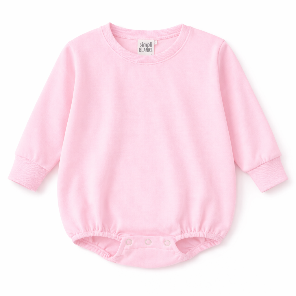【BABYL】ブルゾン　Sサイズ LSBBR-Long Sleeve-Baggy Baby Romper (Pink) – Simpli Blanks