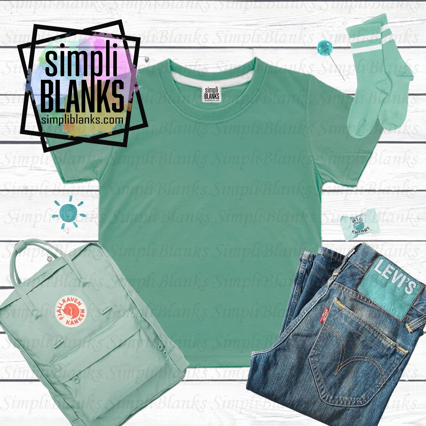 Teal Shirt MockUP (Kids)