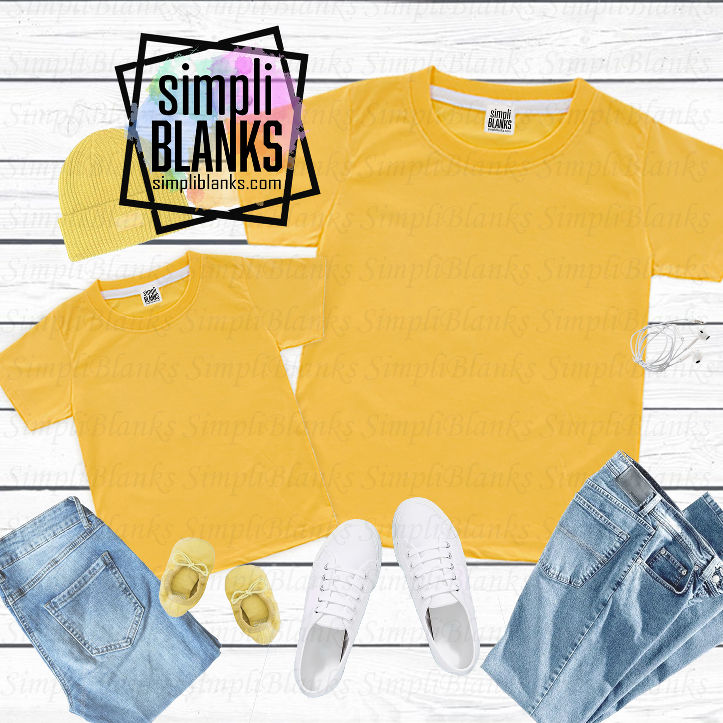 Mustard Shirt MockUP (Mommy & Daughter)