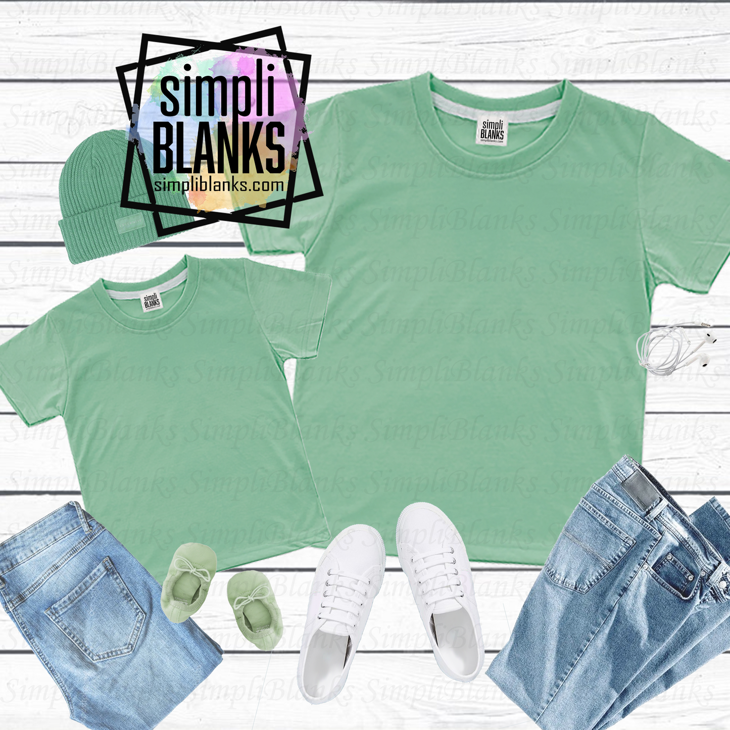 Sage Shirt MockUP (Mommy & Daughter)