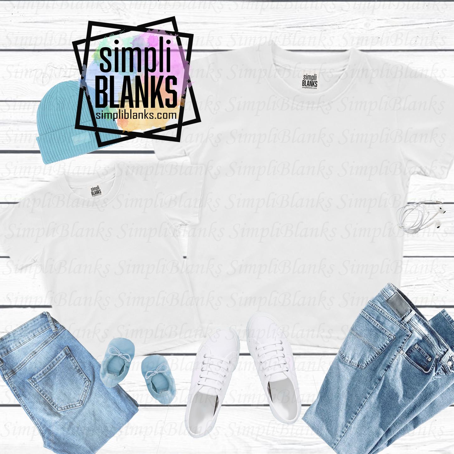 White Shirt MockUP (Mommy & Daughter)