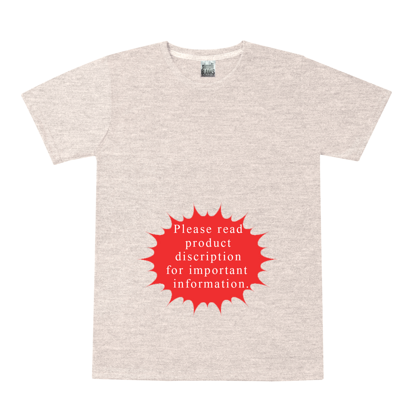 SS- UNISEX SHIRT (OATMEAL)
