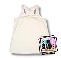 RB- (CREAM) WOMANS FLOWY RACERBACK