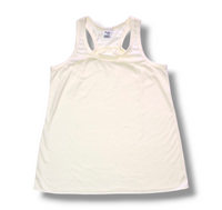 RB- (CREAM) WOMANS FLOWY RACERBACK