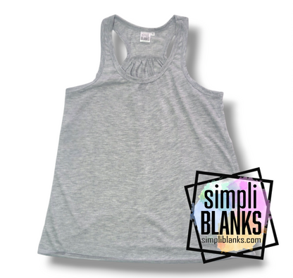RB-(GREY) WOMANS FLOWY RACERBACK TANK TOP