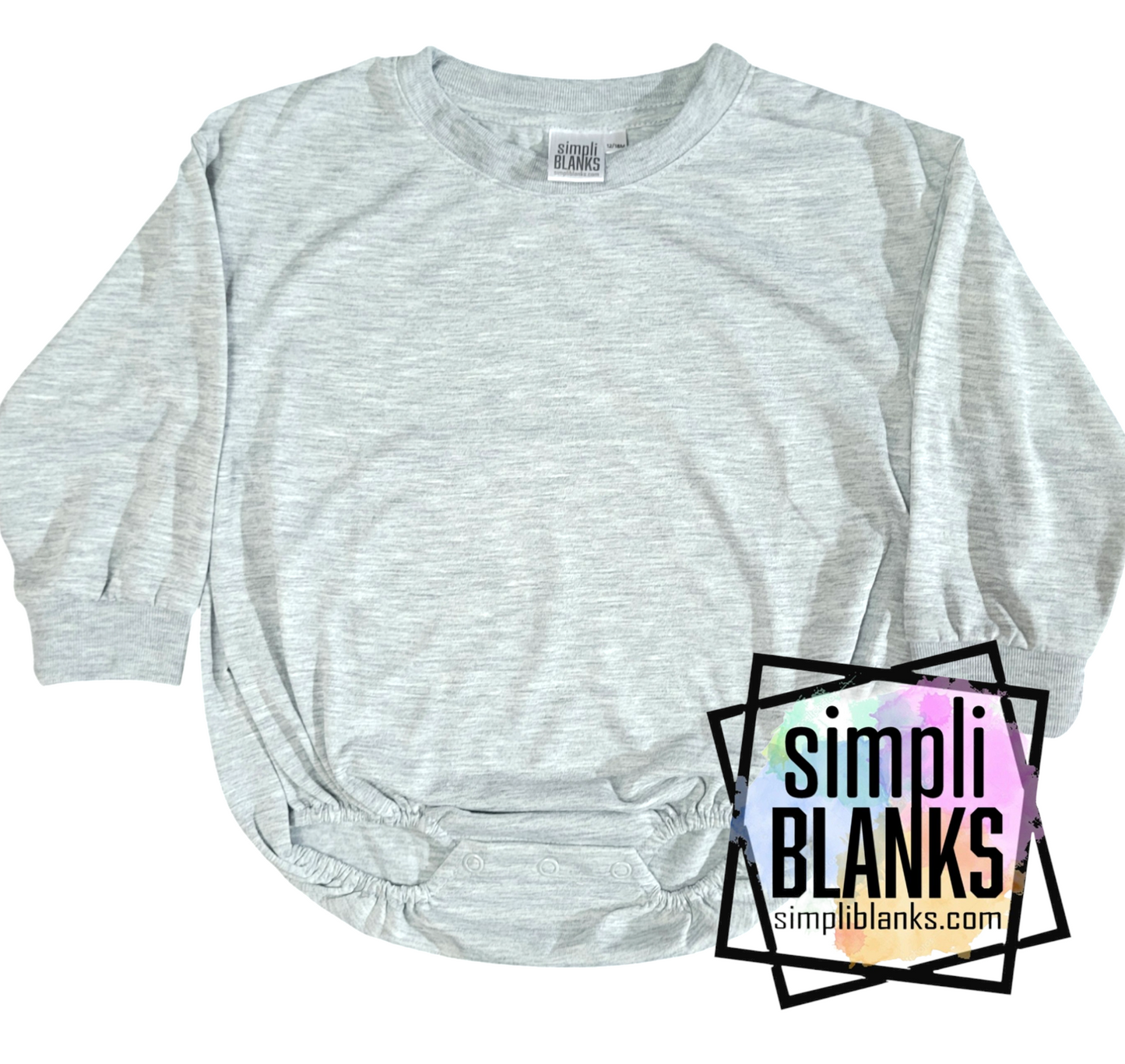 LSBBR- Long Sleeve Baggy Baby Romper (Grey)