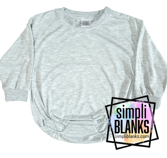 LSBBR- Long Sleeve Baggy Baby Romper (Grey)