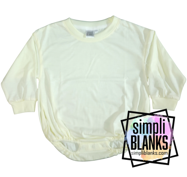 LS-Long Sleeve Baggy Baby Romper (Cream)