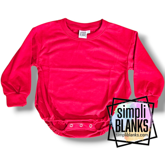 LSBBR-Long Sleeve Baggy Baby Romper (Red)
