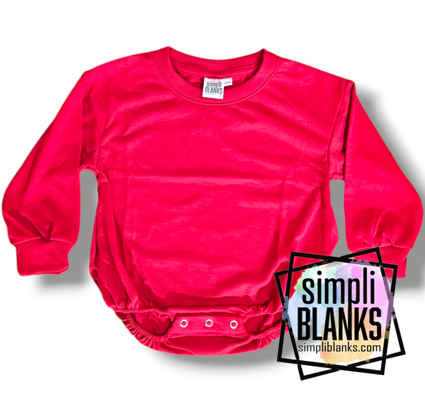 LS-Long Sleeve Baggy Baby Romper (Red)