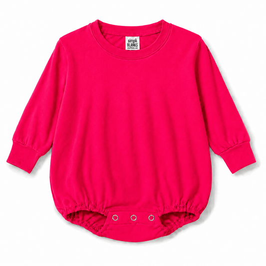 LSBBR-Long Sleeve Baggy Baby Romper (Red)