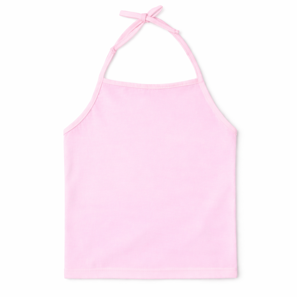 KIDS HALTER TOP- PINK