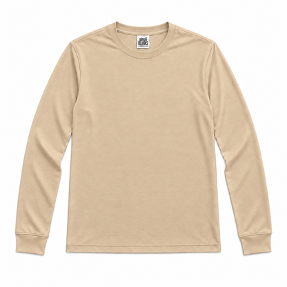 LS- KHAKI UNISEX LONG SLEEVE SHIRT
