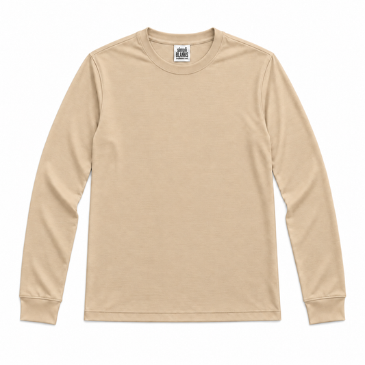 LS- KHAKI UNISEX LONG SLEEVE SHIRT