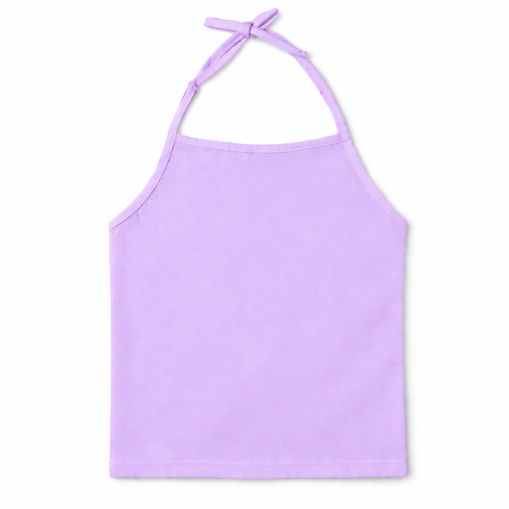 KIDS HALTER TOP- LILAC
