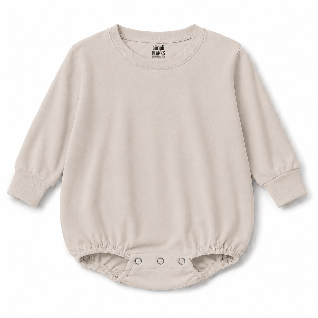 LSBBR-Long Sleeve-Baggy Baby Romper (Natural)