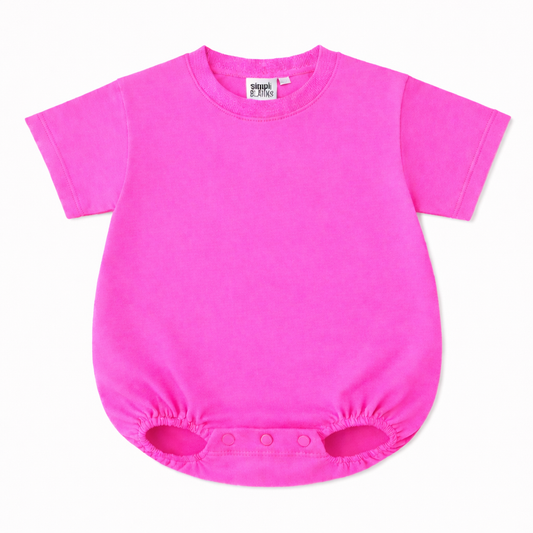 BBR- Baggy Baby Romper (Neon Pink)