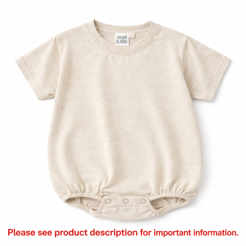 BBR- Baggy Baby Romper (Oatmeal) – Simpli Blanks