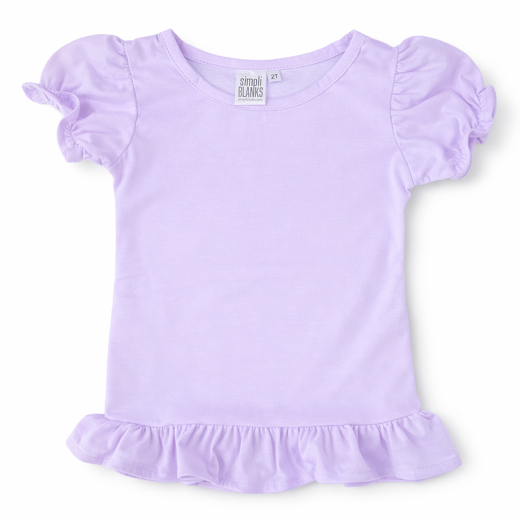 GIRLS RUFFLED SHIRT (Lilac)
