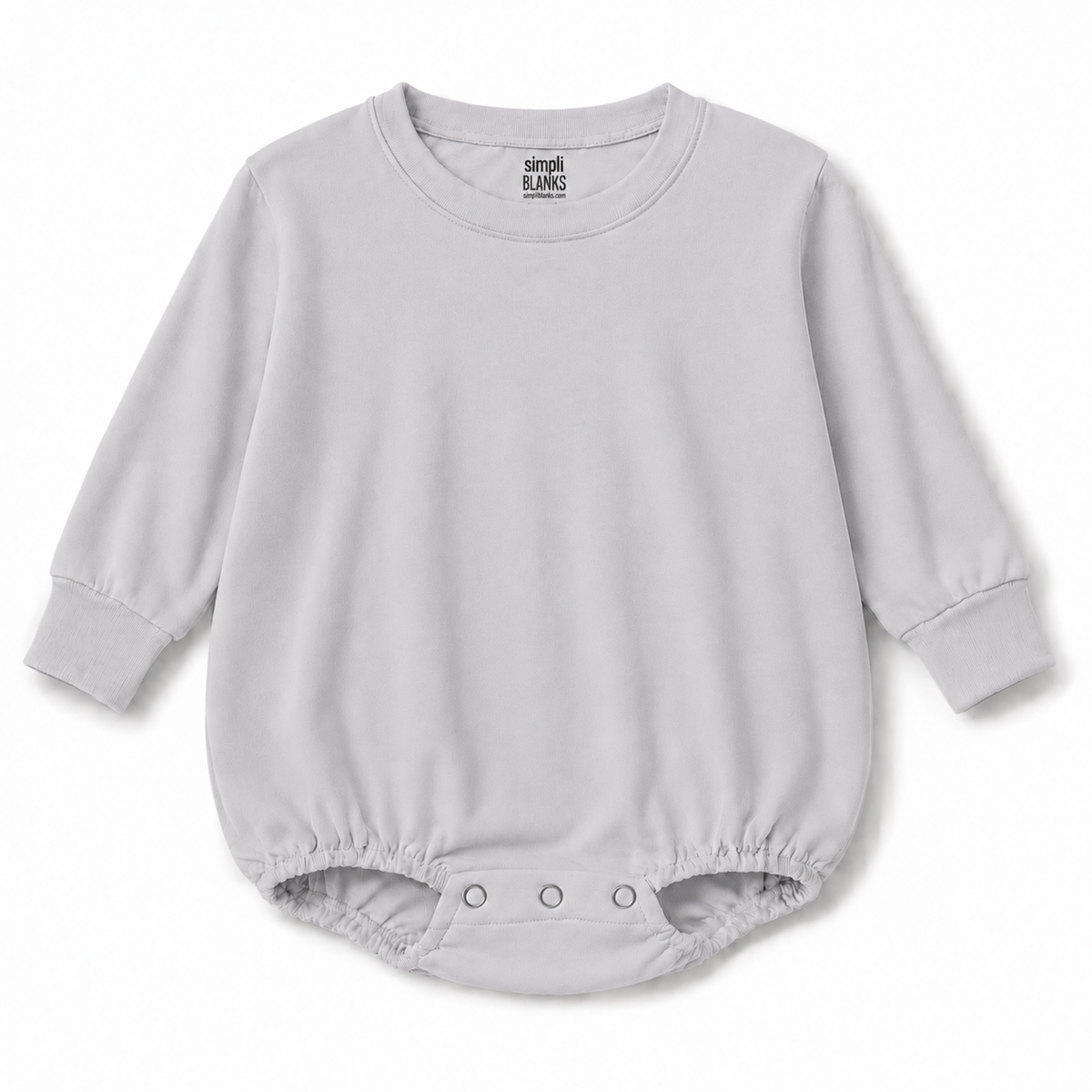 LSBBR- Long Sleeve Baggy Baby Romper (Silver)