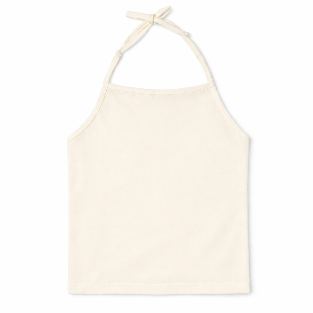 KIDS HALTER TOP- CREAM