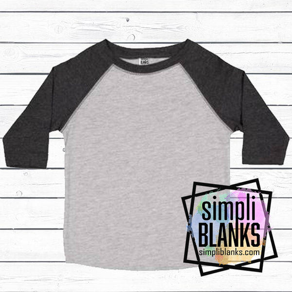 3/4- Black/Grey Raglan Sublimation Shirt