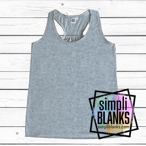 UNISEX (GREY) RACERBACK SUBLIMATION TANK TOP- ADULT ONLY