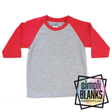 3/4- Red/Grey Raglan Sublimation Shirt