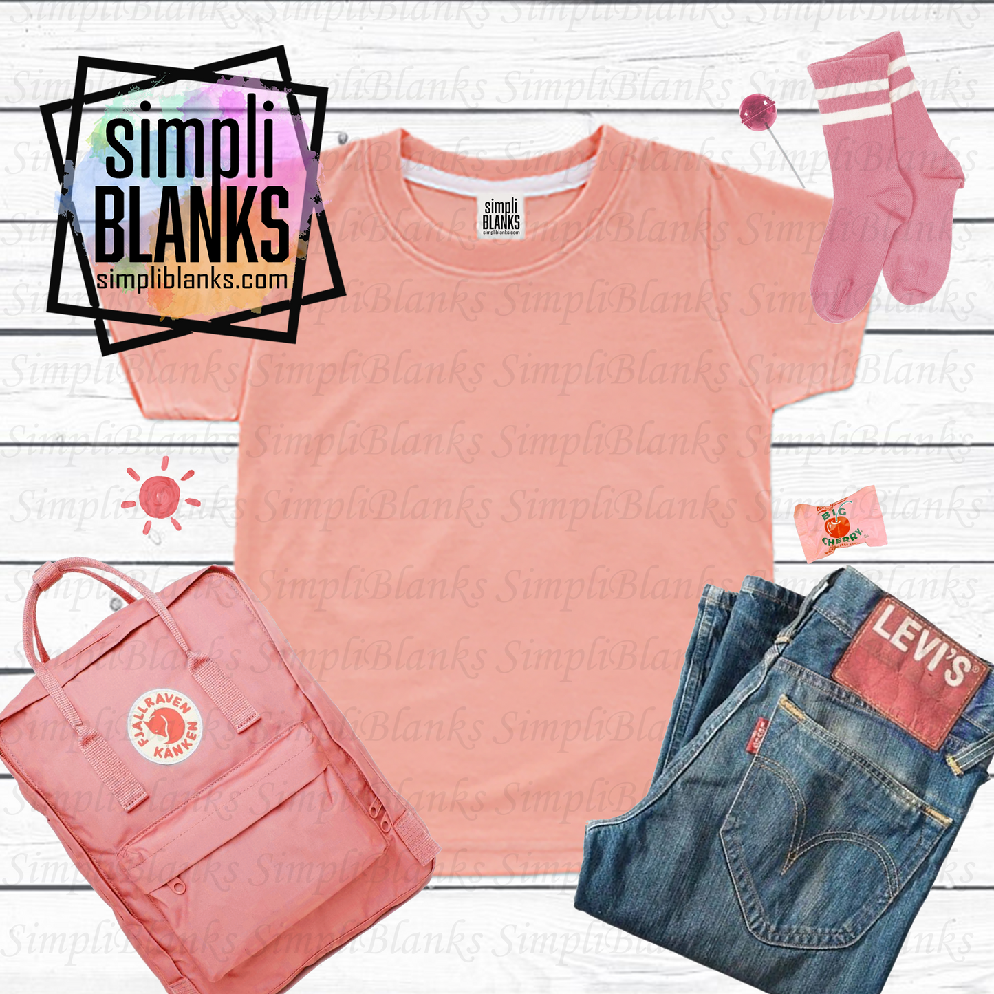 Peach Shirt MockUP (Kids)