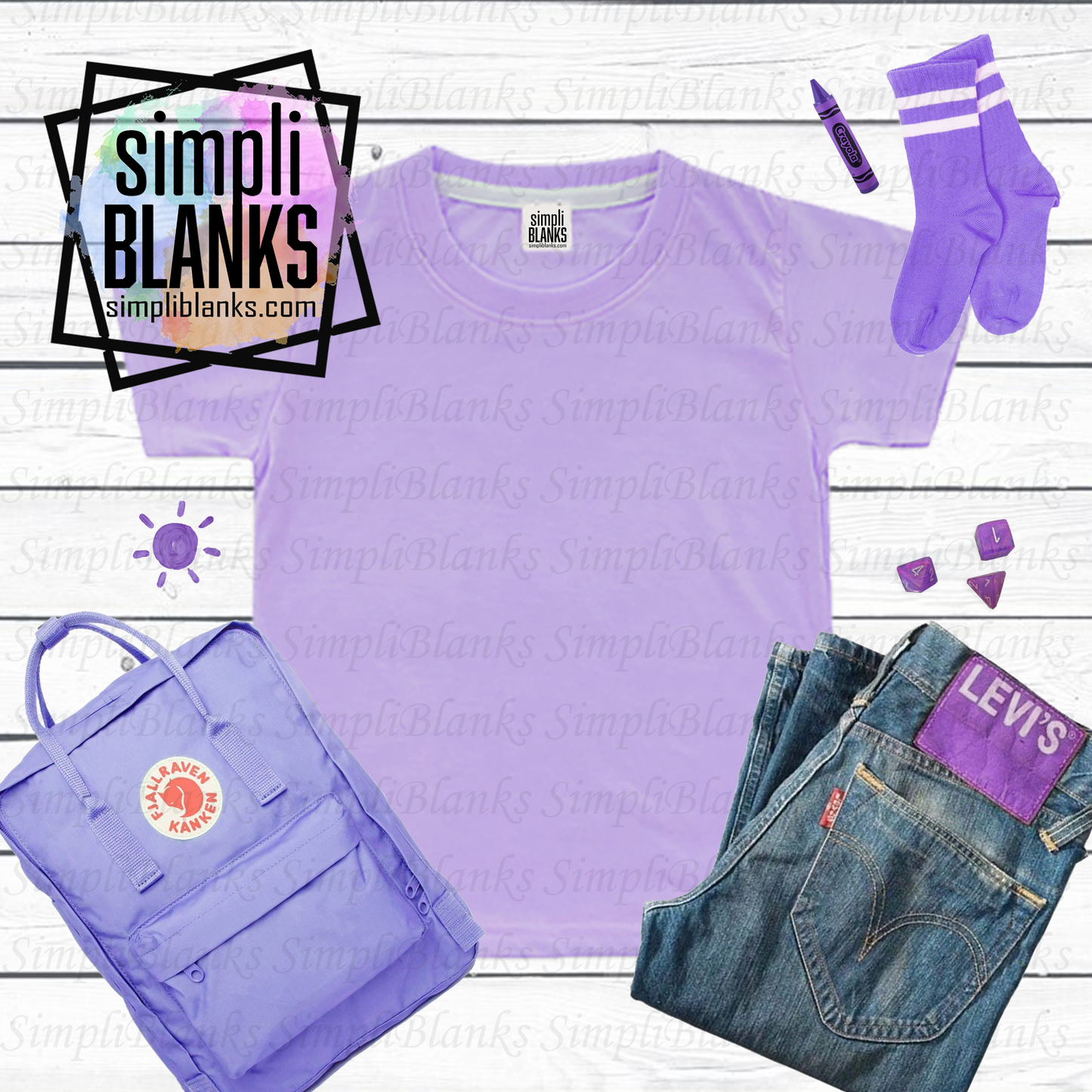 Lavender Shirt MockUP (Kids)