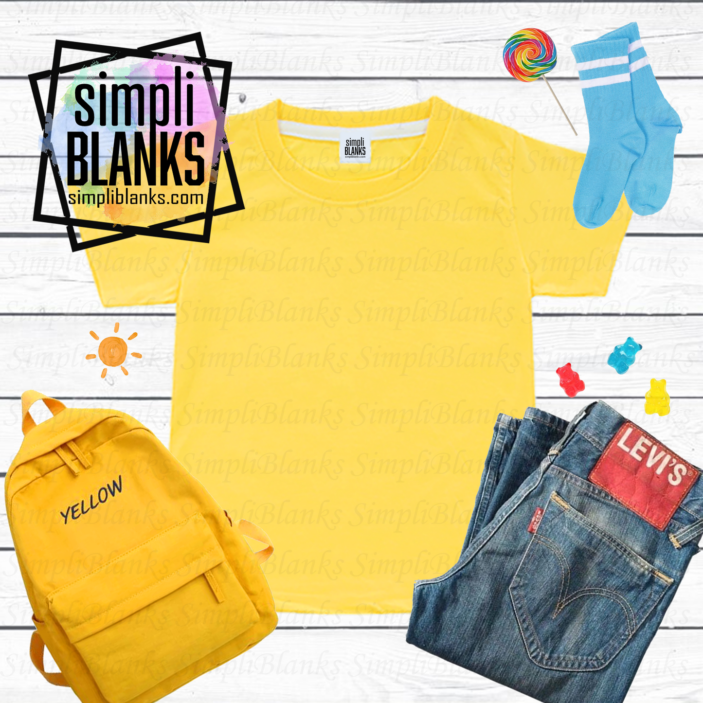Yellow Shirt MockUP (Kids)