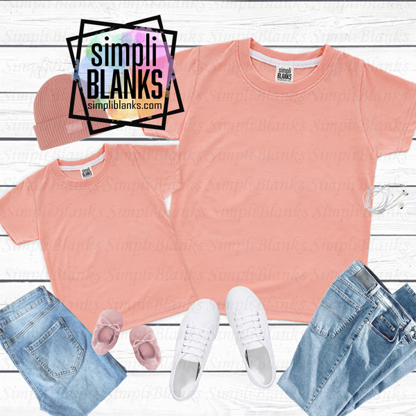 Peach Shirt MockUP (Mommy & Daughter)