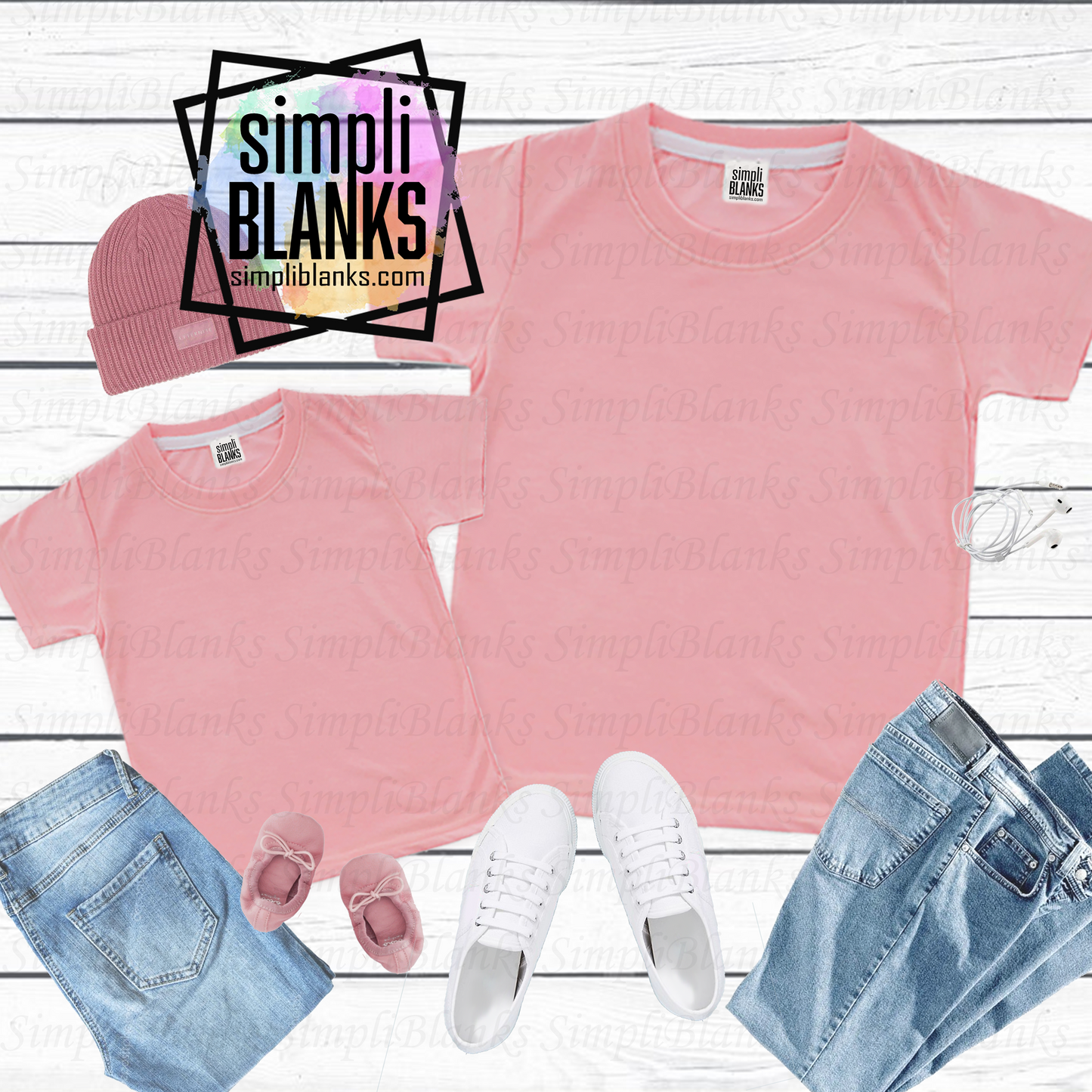 Rose Shirt MockUP (Mommy & Daughter)